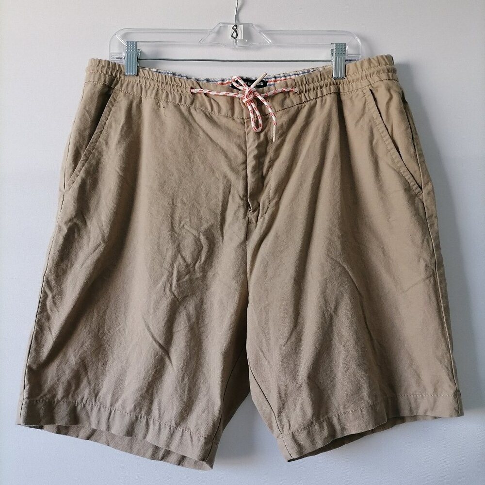 Three Sixty Six Mens Beige Flat Front Zip Pocket Cargo Outdoor Shorts Size 42